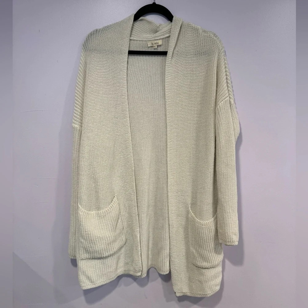 La Miel white‎ oversized cardigan